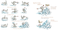 Loup gris sous la neige