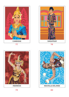 Coloriages mystères - Costumes du monde