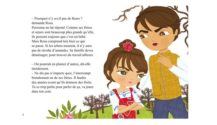 Rosa et les fleurs d'amandiers