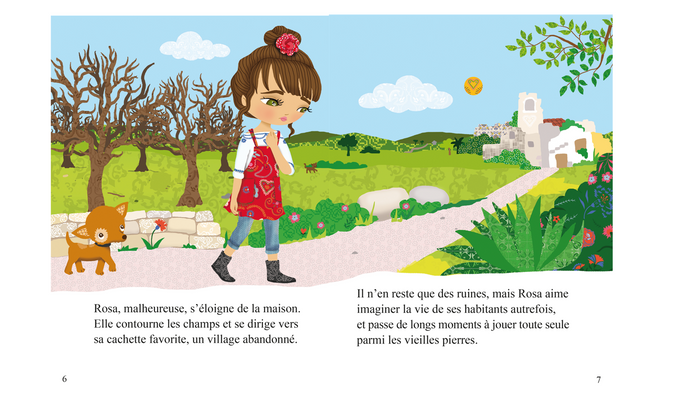 Rosa et les fleurs d'amandiers