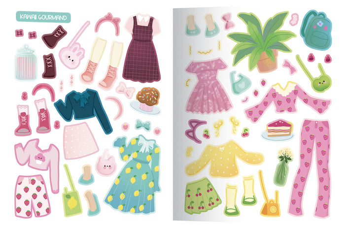 Mes 500 autocollants créatifs - Tenues kawaii