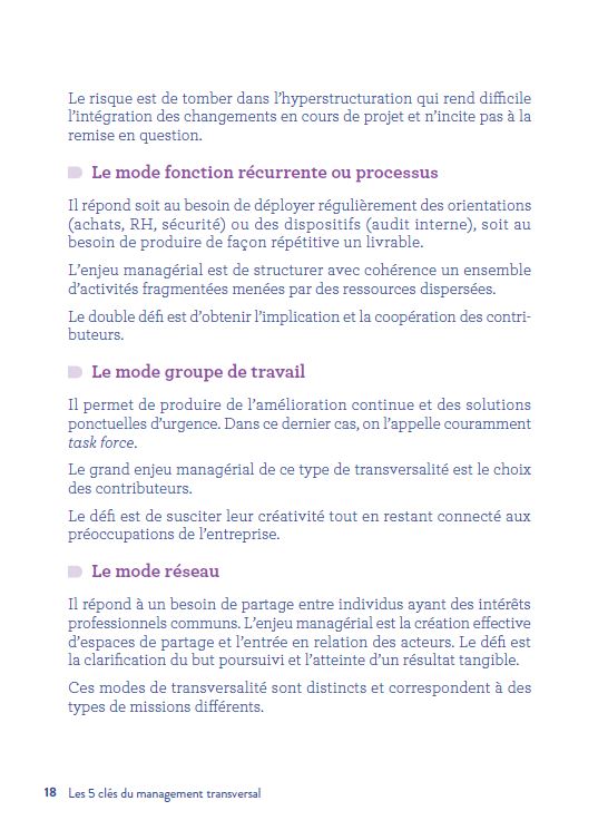 Les 5 clés du management transversal