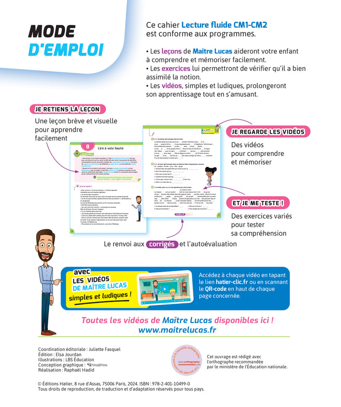 Lecture fluide CM1-CM2 - 10-11 ans: Maître Lucas Par matière