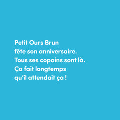 Petit ours brun fête son anniversaire