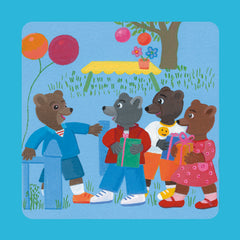 Petit ours brun fête son anniversaire