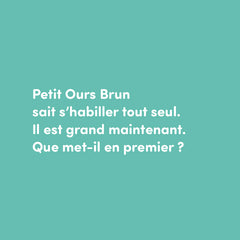 Petit Ours Brun s'habille tout seul - livre à matières