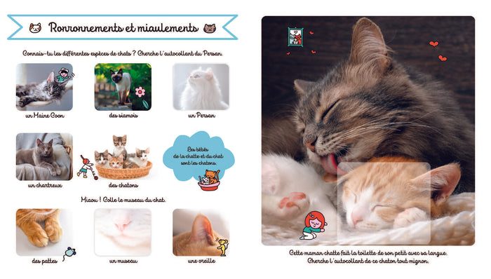 Mon imagier autocollants - Animaux familiers