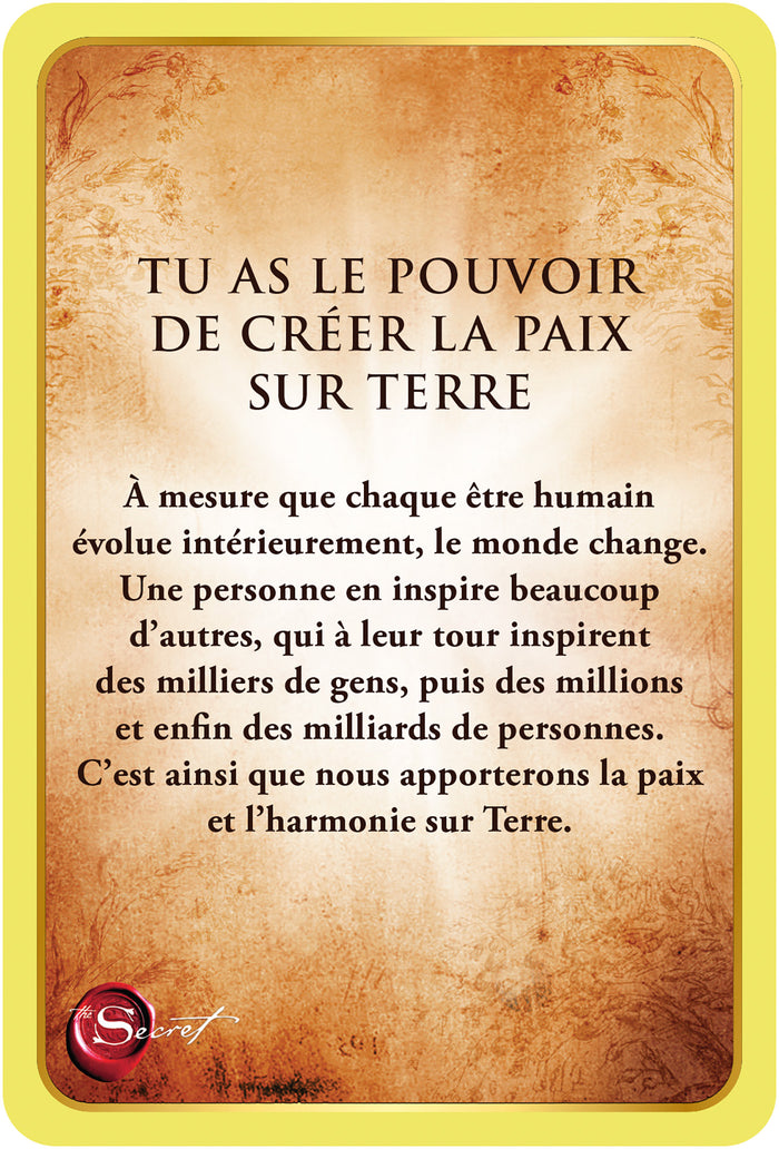 Le secret cartes de manifestation