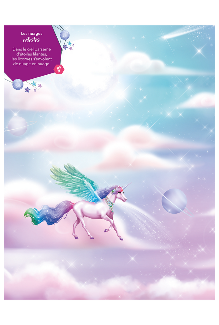 Licornes de rêve - Cahier de stickers - Magie des étoiles