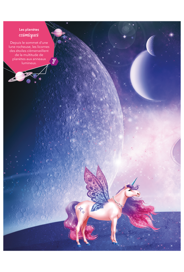 Licornes de rêve - Cahier de stickers - Magie des étoiles