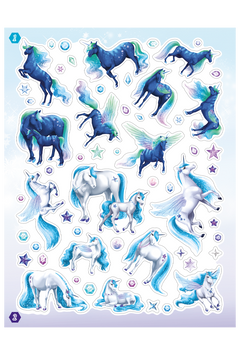 Licornes de rêve - Cahier de stickers - Magie des étoiles