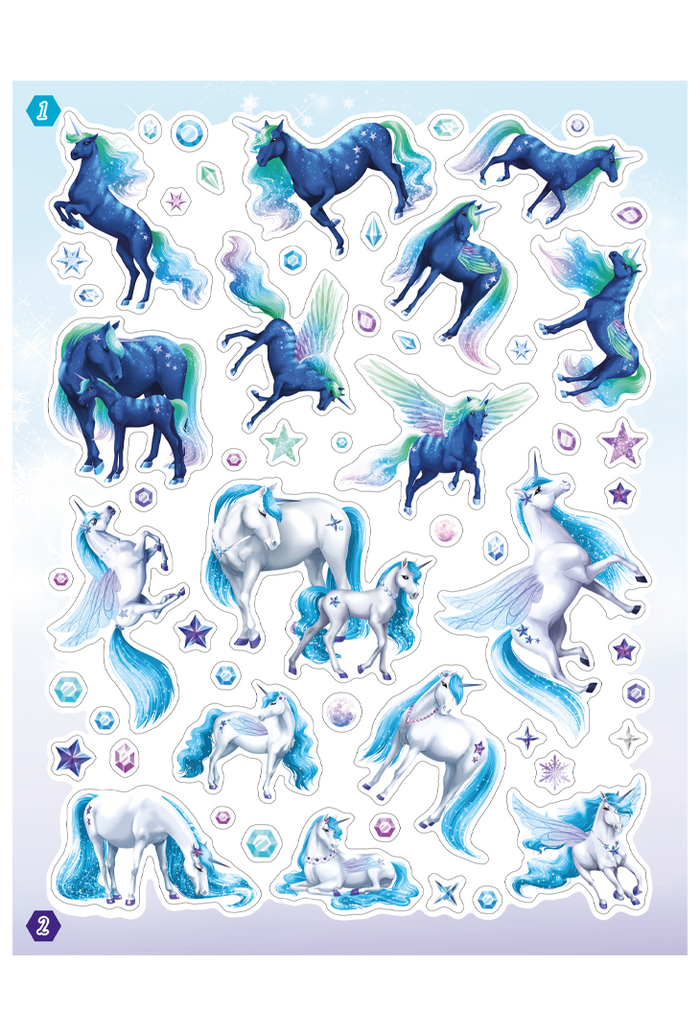 Licornes de rêve - Cahier de stickers - Magie des étoiles