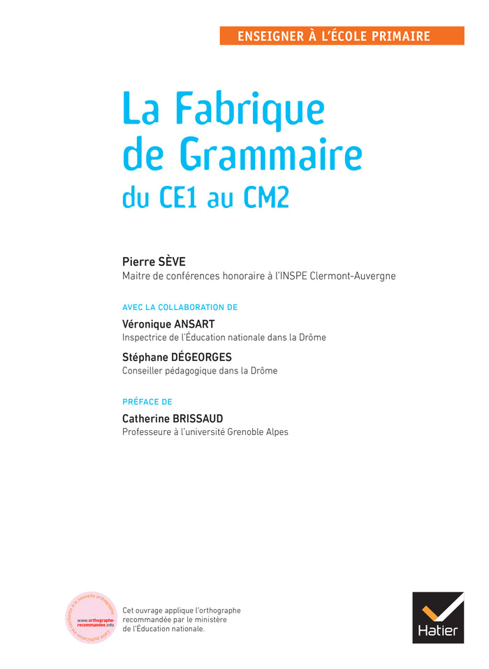 La Fabrique de Grammaire du CE1 au CM2 - Ed. 2024