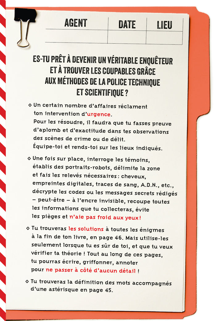 Mission police scientifique - coffret avec accessoires