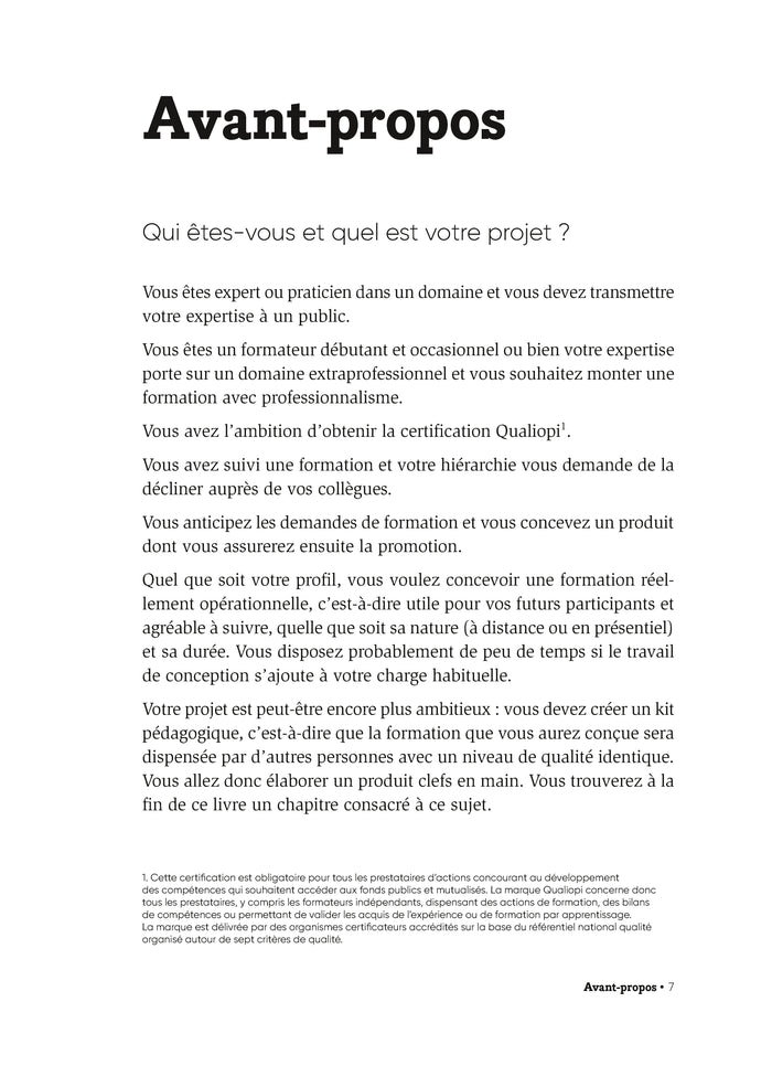 Concevoir une formation