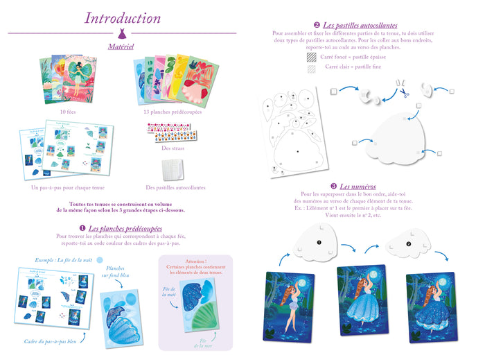 Fées papillons - pochette avec accessoires