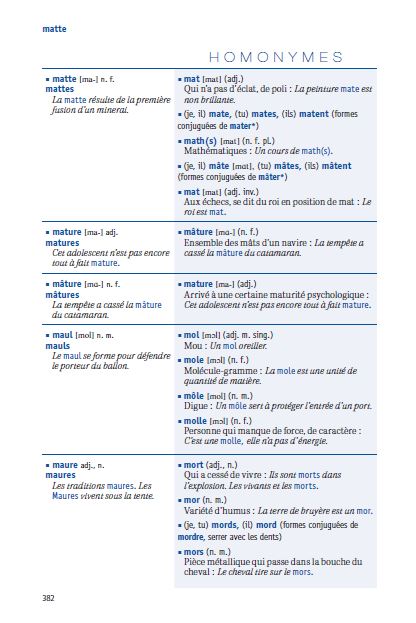 Dictionnaire des homonymes