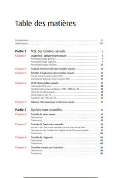 Prise en charge des troubles sexuels par les TCCE