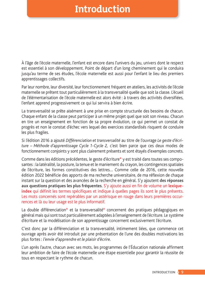 Enseigner à l'école primaire - Le geste d'écriture