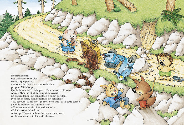 Mini-Loup et le lapin de pâques avec figurine