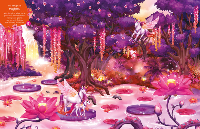 Licorne de rêve - Cahier de stickers - Magie des fleurs
