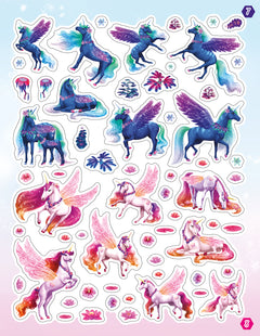 Licorne de rêve - Cahier de stickers - Magie des fleurs