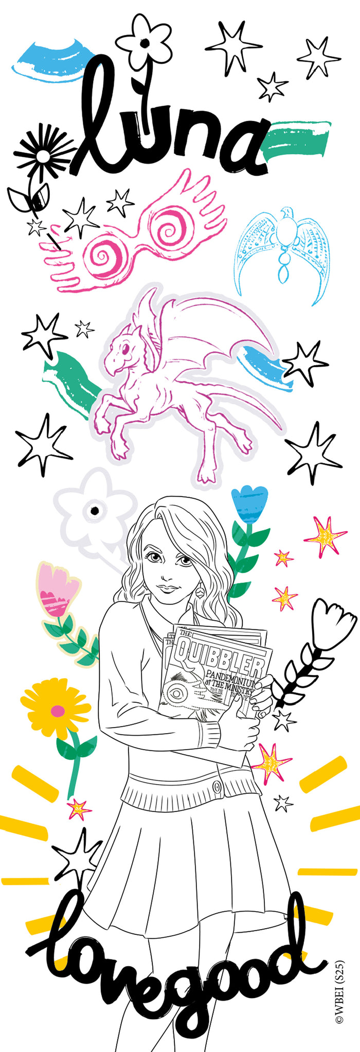 Harry Potter - Marque-pages brillants à colorier