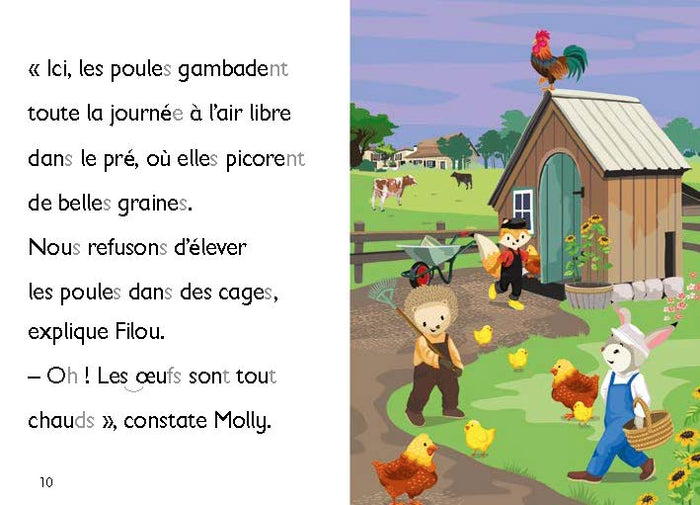 Premières lectures syllabiques CP Niv 4 - A la ferme