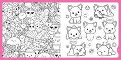 Carré fun - Coloriages Kawaï