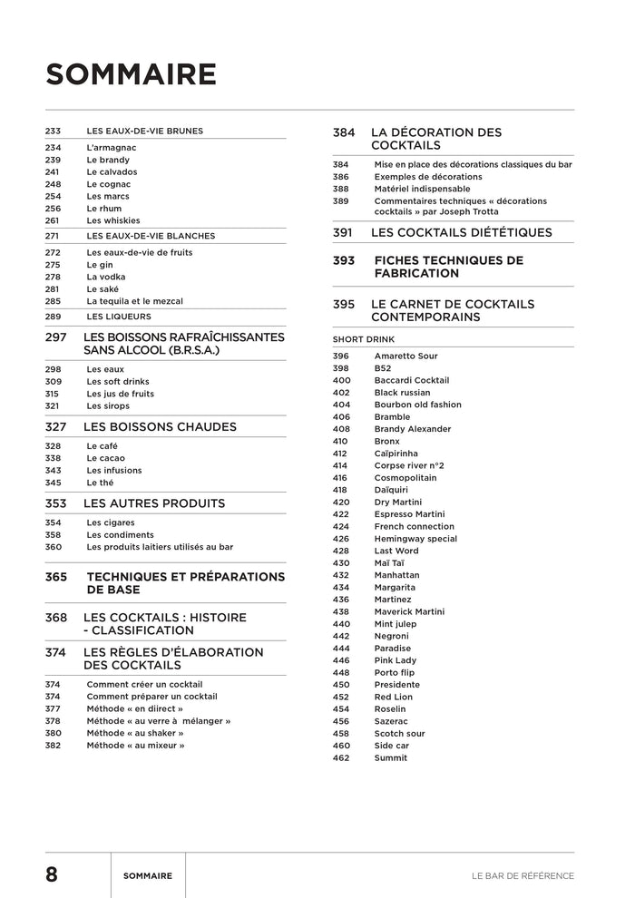 Le bar de référence