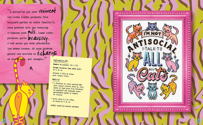 Point de croix avec chattitude