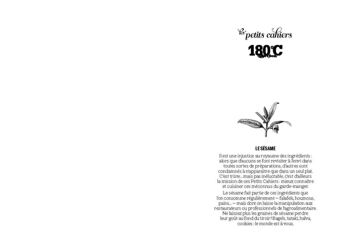Les petits cahiers 180°C - Sésame