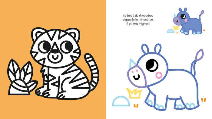 Coloriages à bords pailletés - Sacha le koala