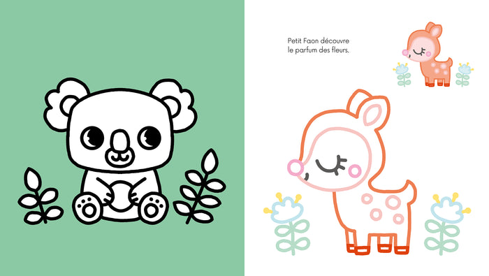 Coloriages à bords pailletés - Adrien le chien