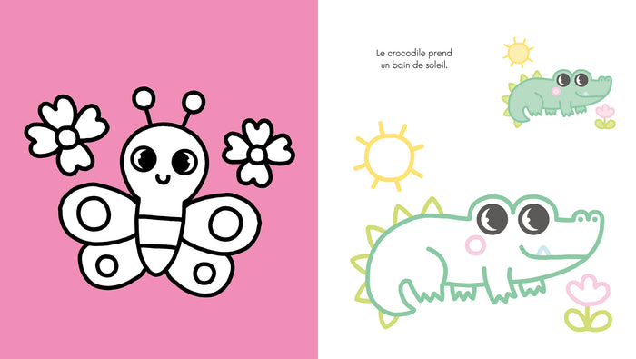 Coloriages à bords pailletés - Adrien le chien