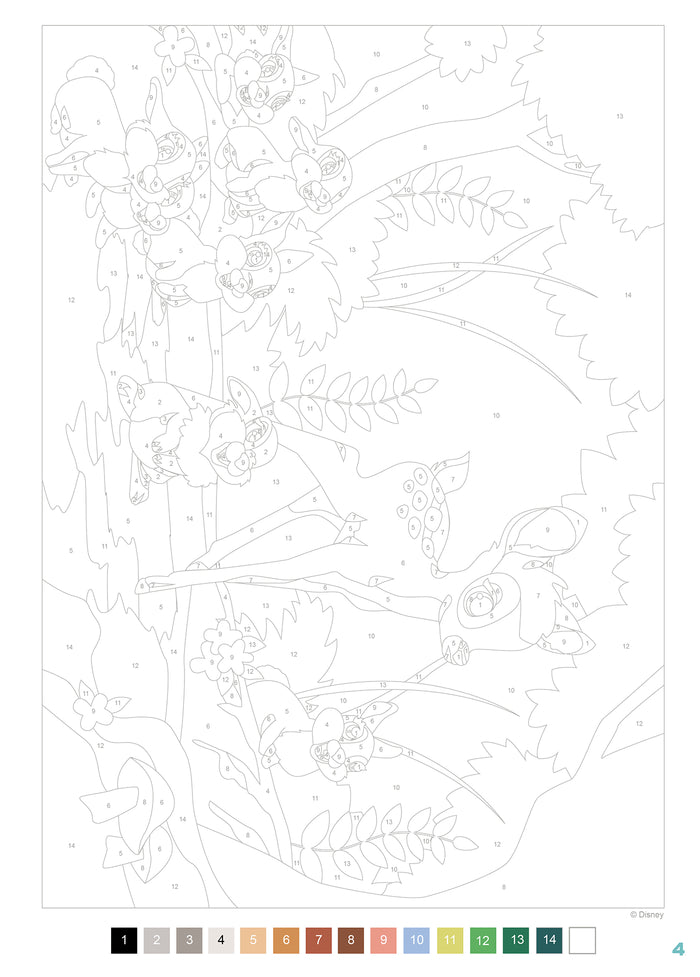 Coloriages au numéro Disney - Les Grands classiques