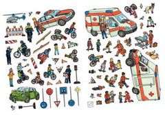 Mes premiers autocollants - Police et pompiers