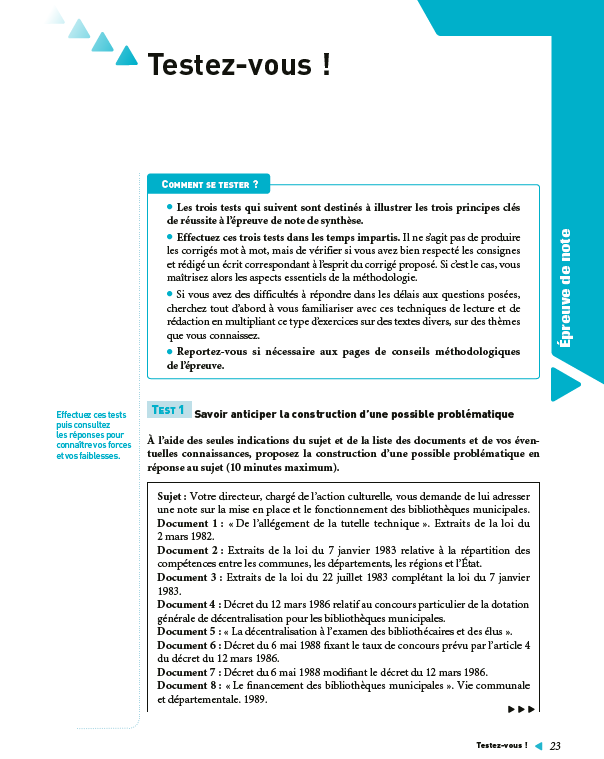 Rédacteur territorial et Rédacteur principal 2023/2024