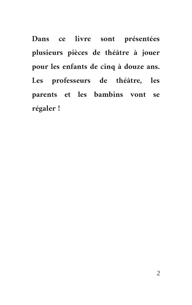 Petites pièces de théâtre pour enfants de 5 à 12 ans !