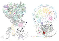 Mon coloriage romantique - Jardin secret