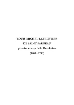 Louis Michel Lepeletier de Saint-Fargeau