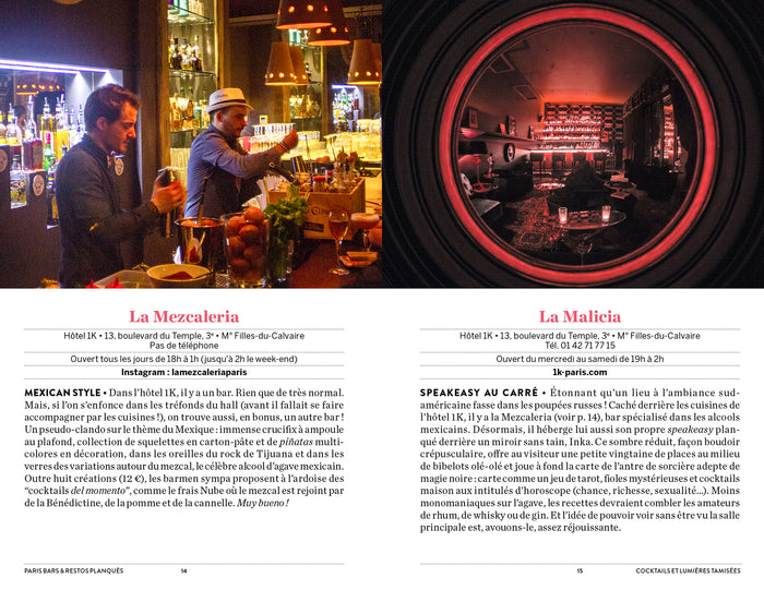 Paris bars et restos planqués