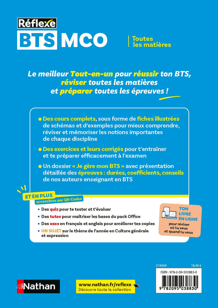 Toutes les matières - BTS MCO - Réflexe - Examens 2025-2026