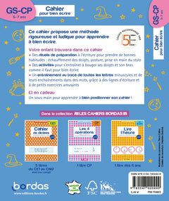 Cahier pour bien écrire - GS/CP
