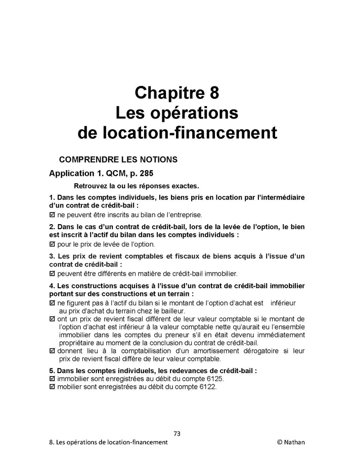 Comptabilité approfondie - DCG - Épreuve 10 - Corrigés des applications