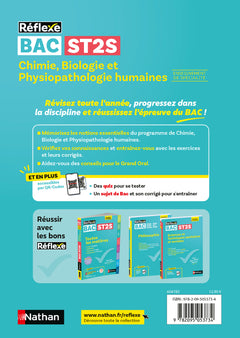 Guide bac ST2S - Spécialité Chimie, Biologie et Physiopathologie humaines 1re/ Tle - Réflexe - N° 7