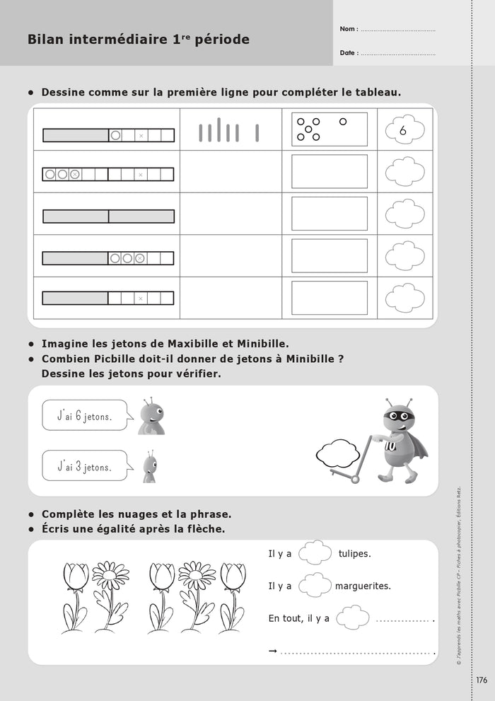 J'apprends les maths avec Picbille CP - Fiches renforcement et différenciation
