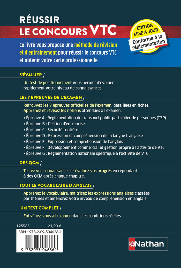 Réussir le concours VTC - Devenir chauffeur : la préparation complète à l'examen
