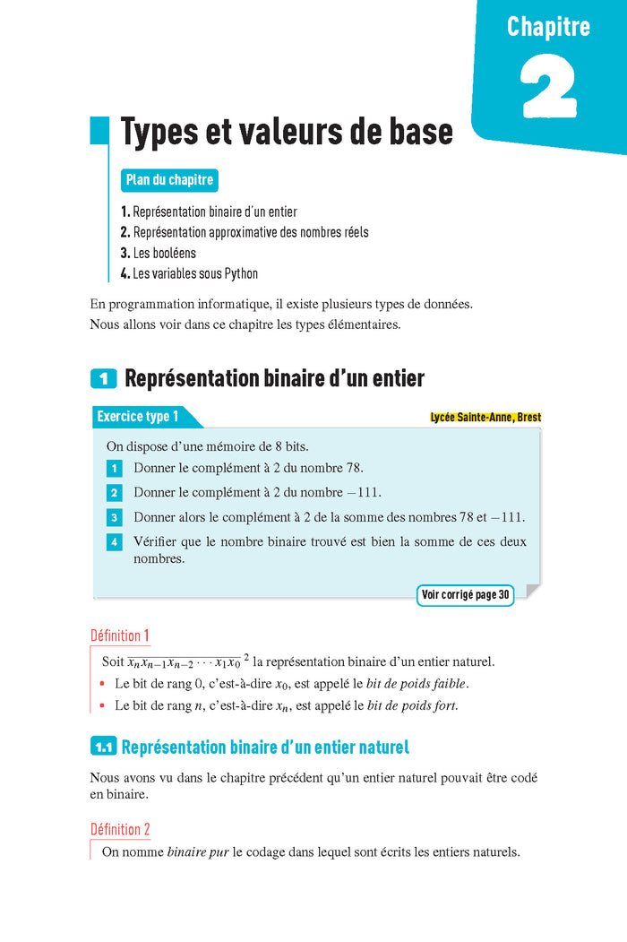 Interros des Lycées Numérique et Sciences Informatiques 1re