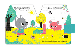 Bébé Loup cache-cache dans la nature